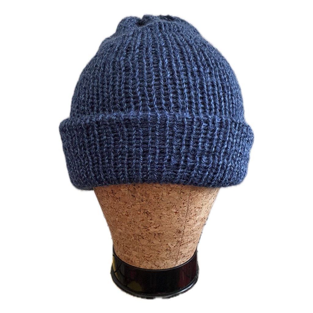 Navy Blue Knit Machine Tobbogan