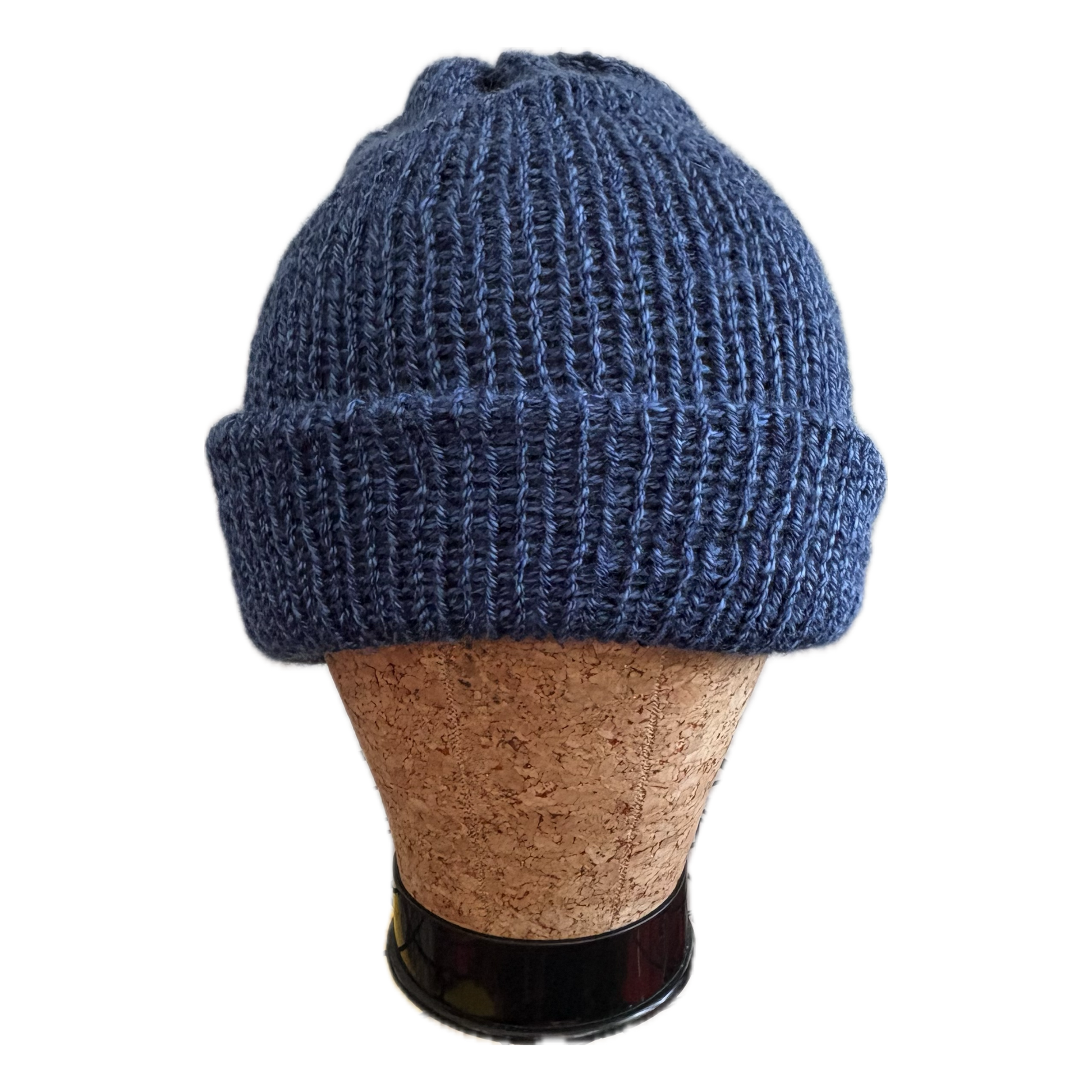Navy Blue Knit Machine Tobbogan