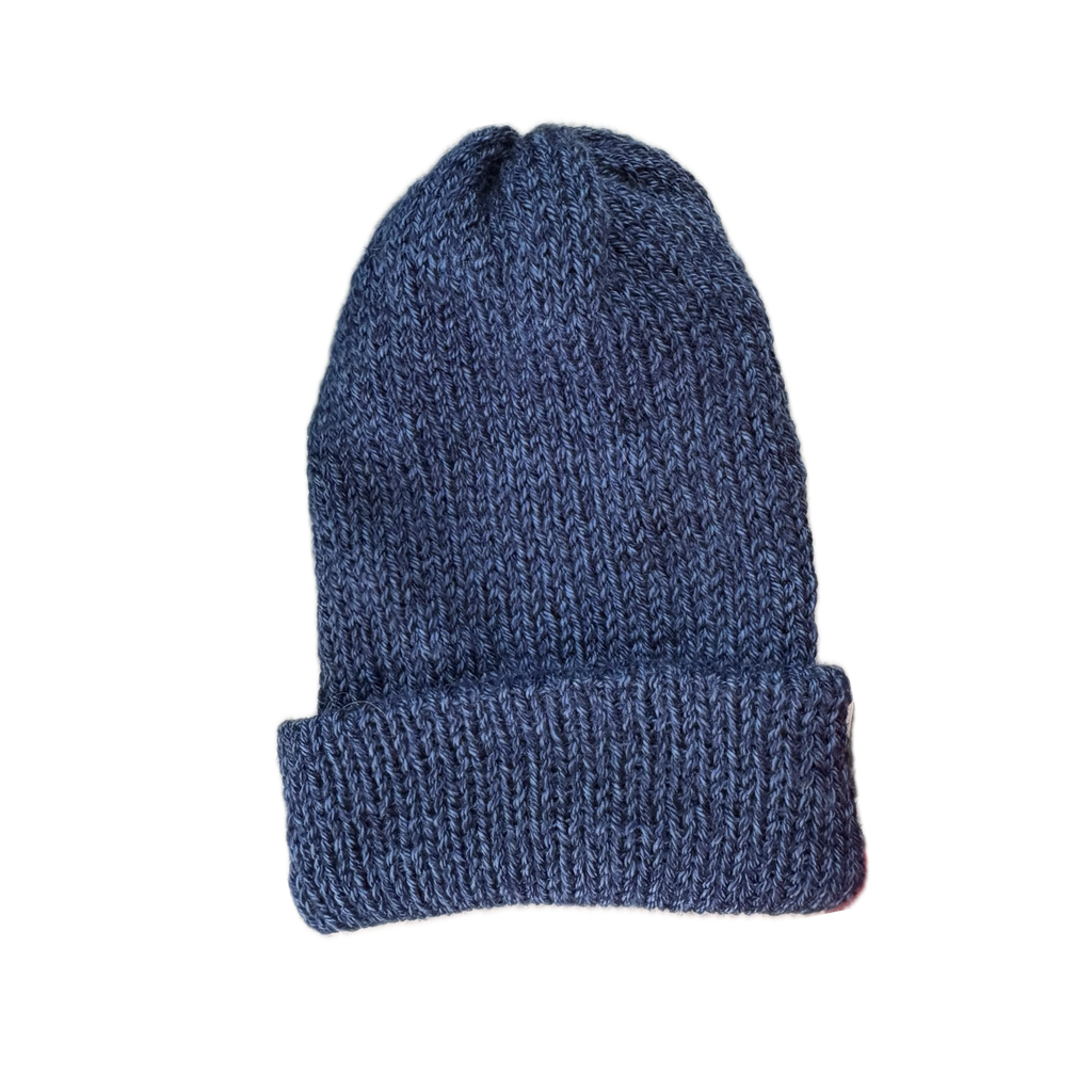 Navy Blue Knit Machine Tobbogan