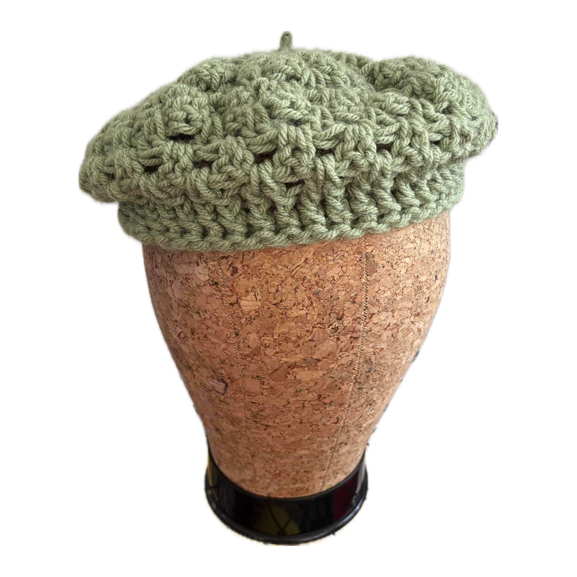 Granny Stitch Light Green Beret