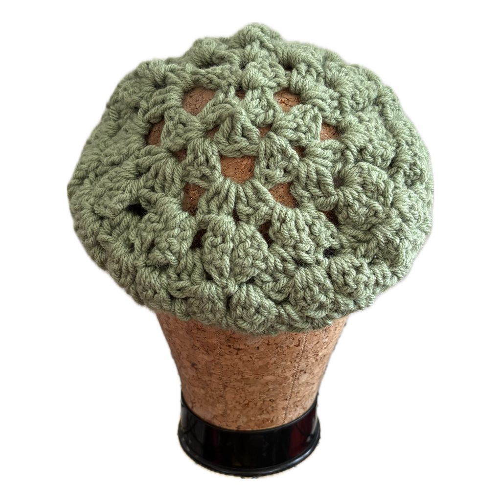 Granny Stitch Light Green Beret