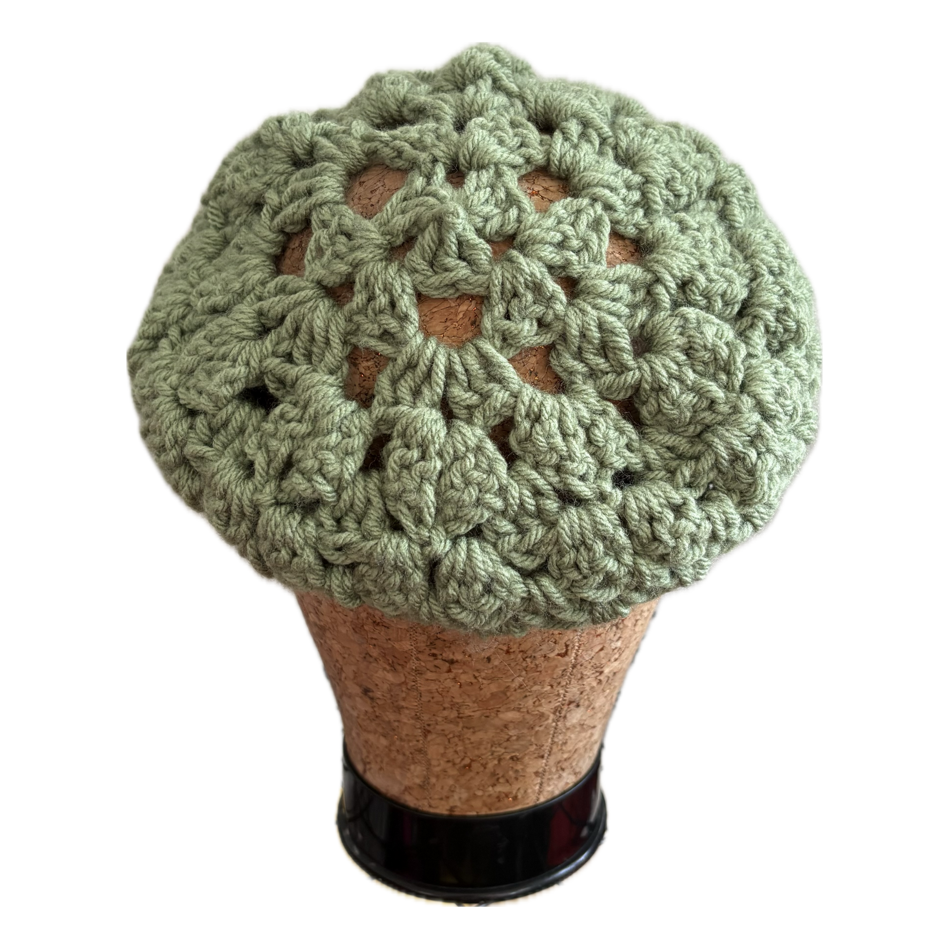 Granny Stitch Light Green Beret