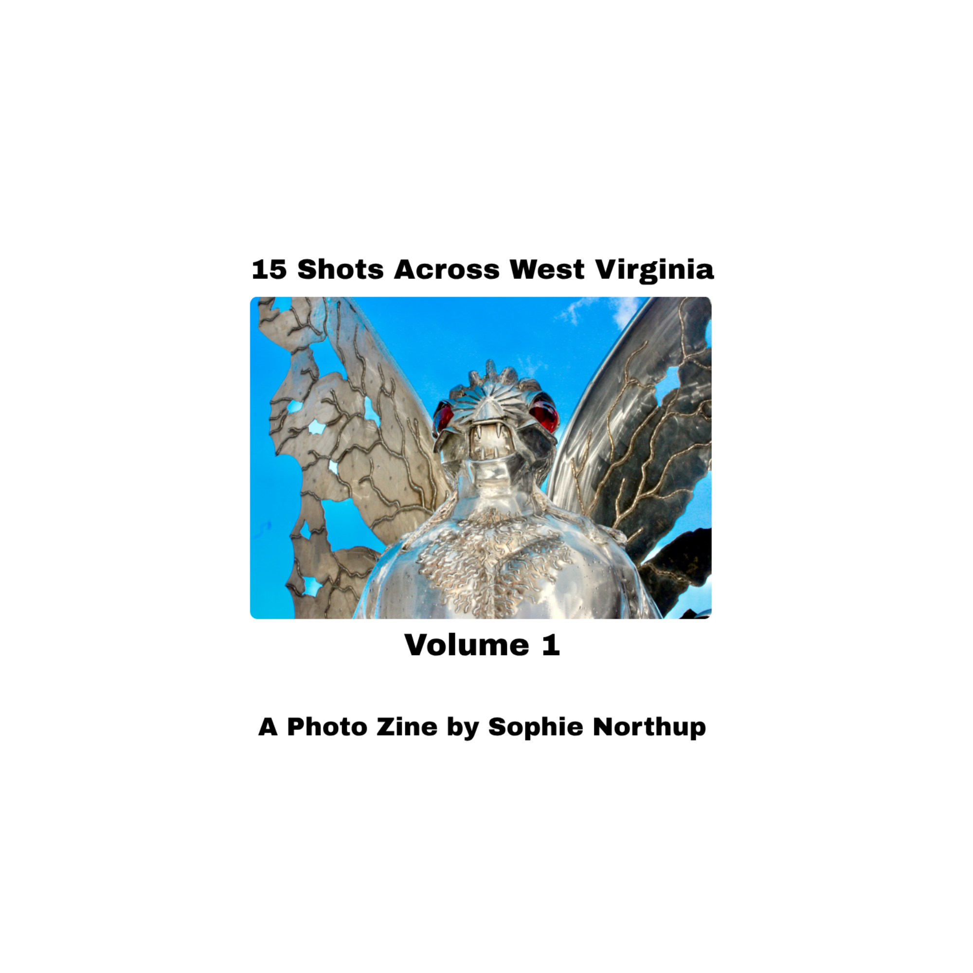 Cover of '15 Shots Across West Virginia Volume 1' by Sophie Northup featuring an image of Othman against a blue sky.