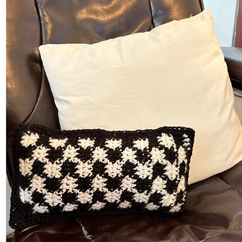 Checkerboard Mini Throw Pillow