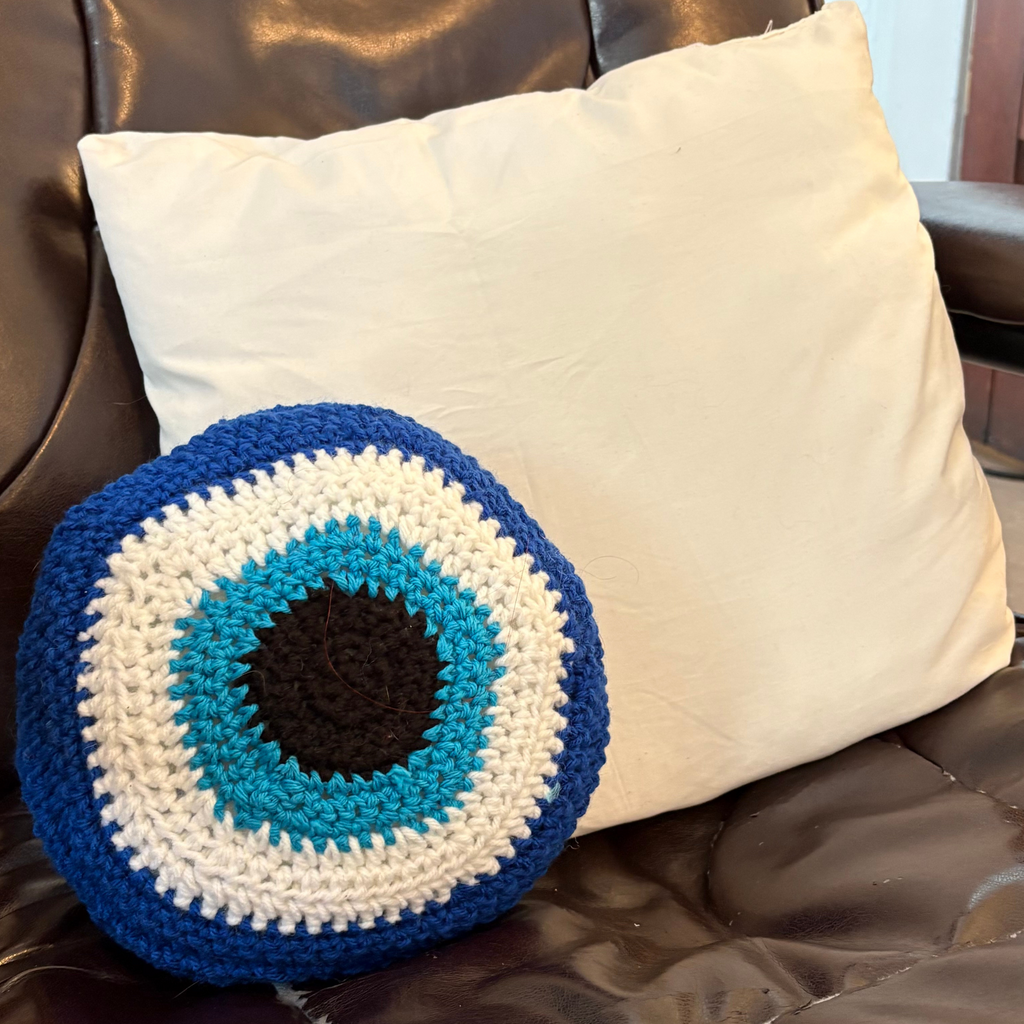Plush Evil Eye Throw Pillow