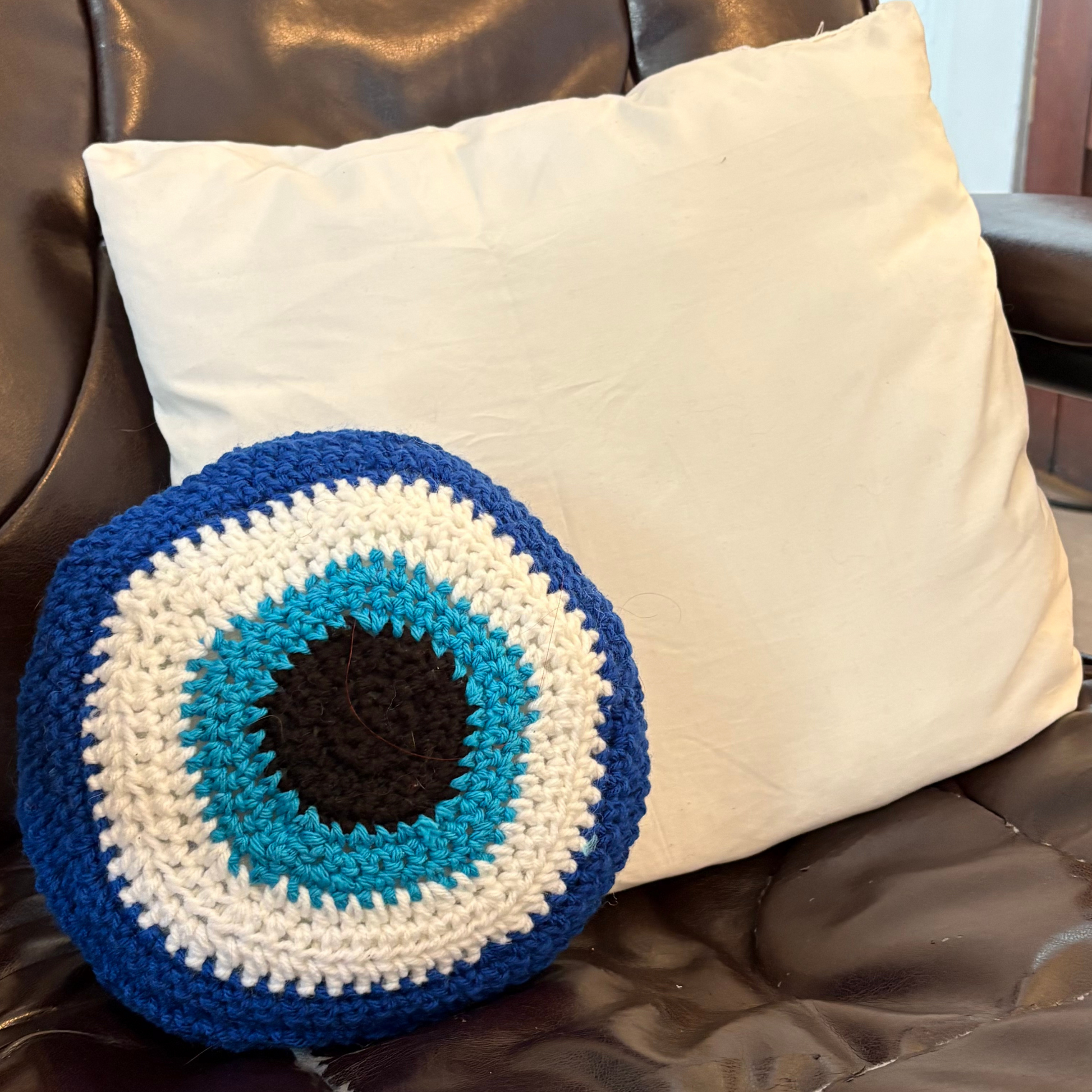 Plush Evil Eye Throw Pillow