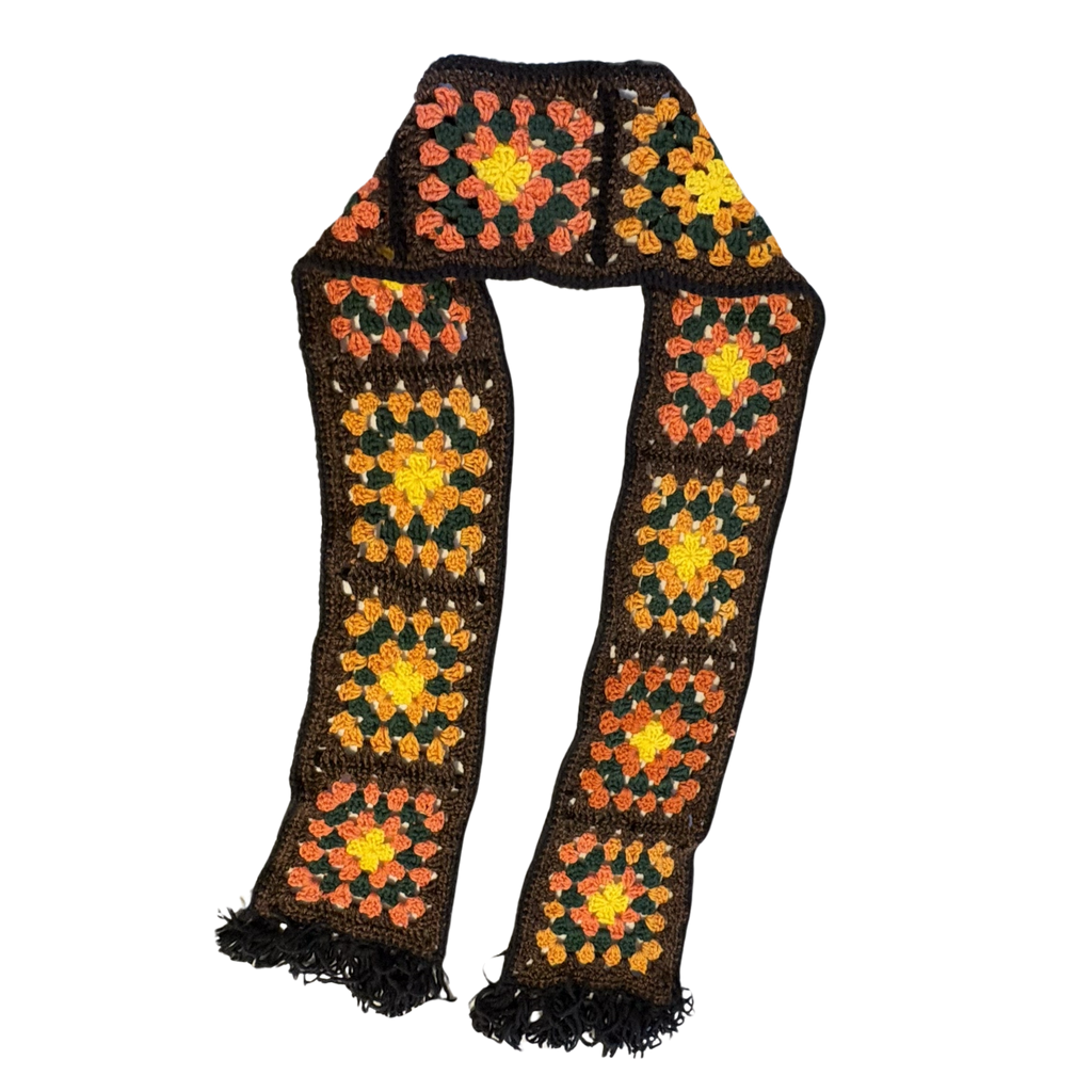 Dee's Granny Square Scarf With Tassels