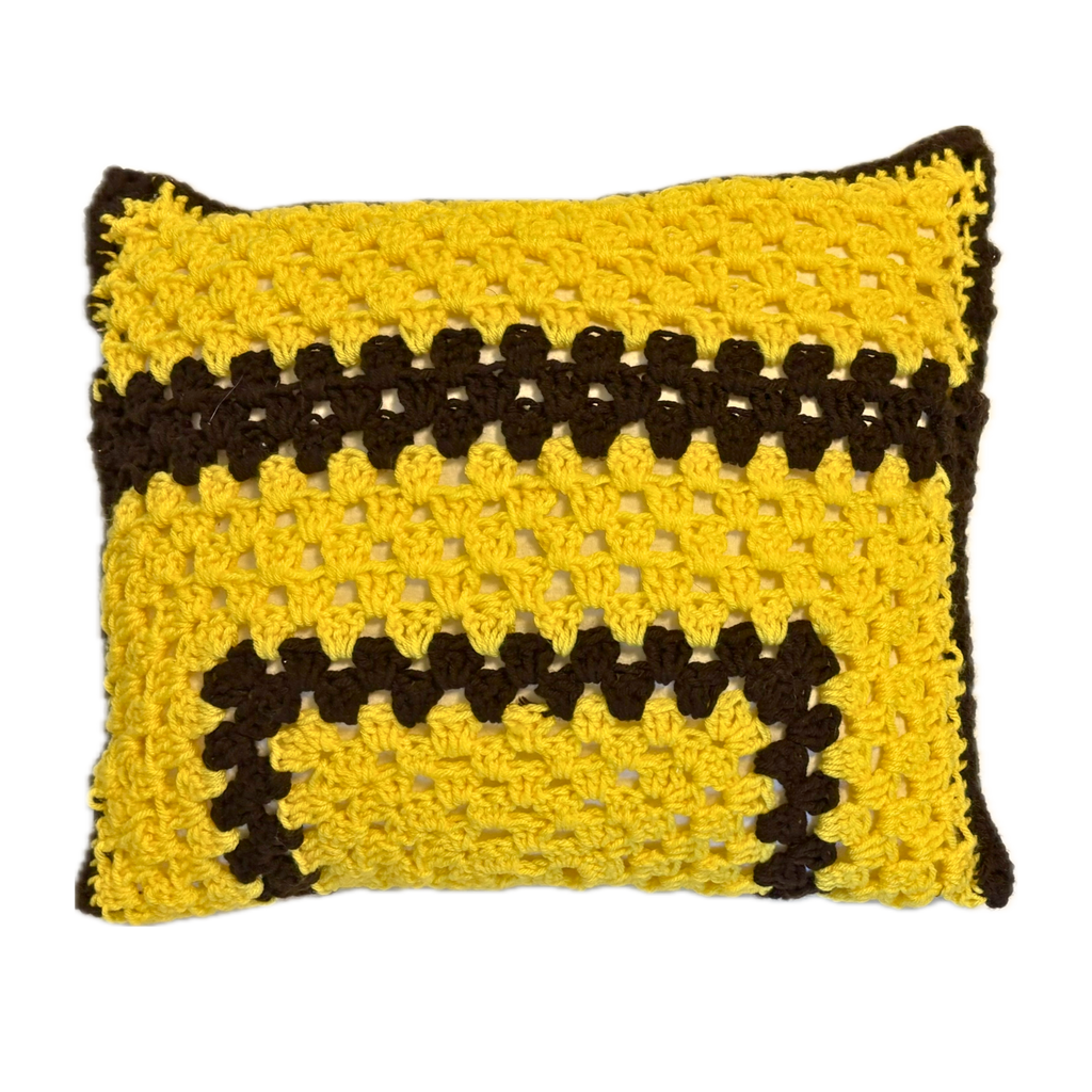 "Bumble Bee" Granny Square Crochet Pillow