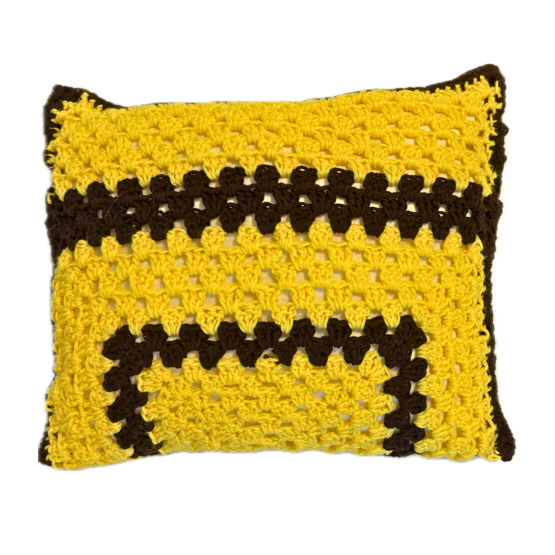 "Bumble Bee" Granny Square Crochet Pillow