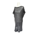 Faux Chainmail Grey Yarn Tunic Dress