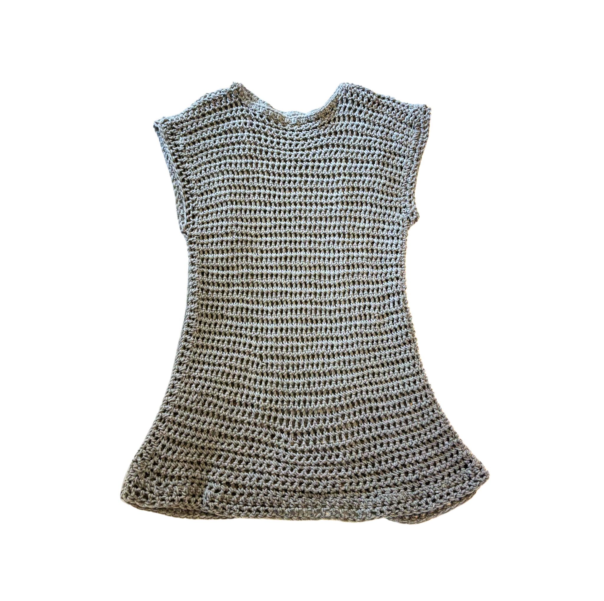Faux Chainmail Grey Yarn Tunic Dress