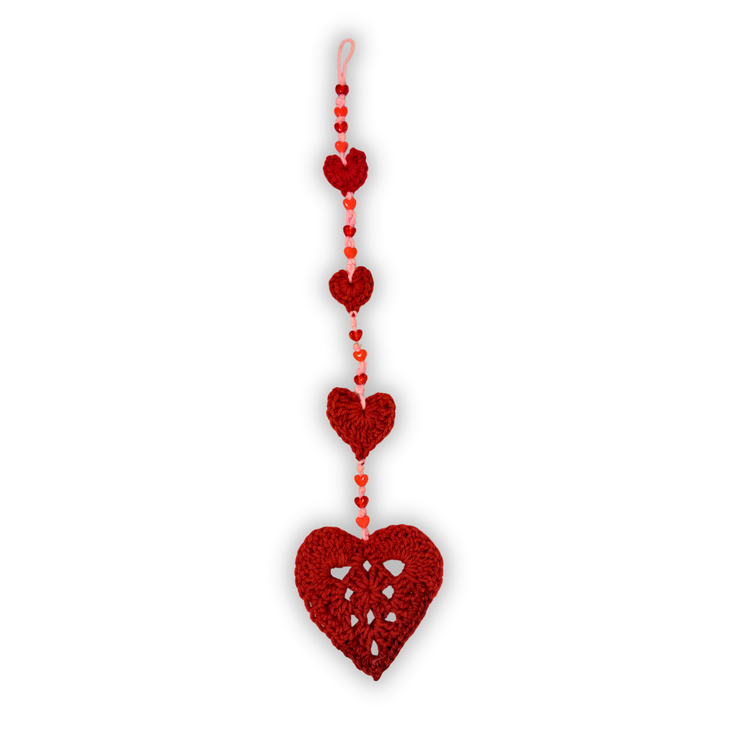 Heart Beaded Hanging Decorations