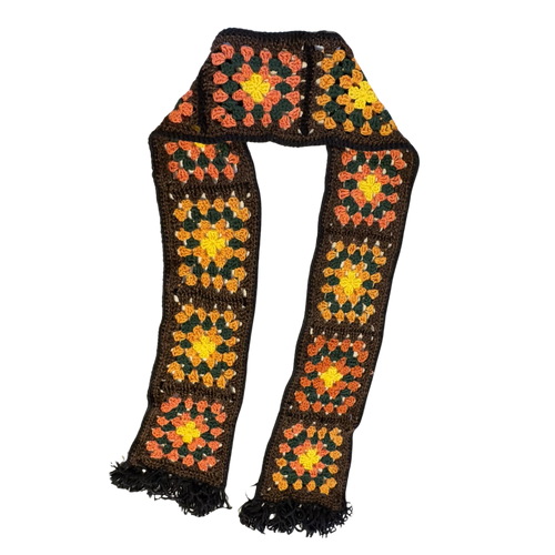 Dee's Granny Square Scarf With Tassels