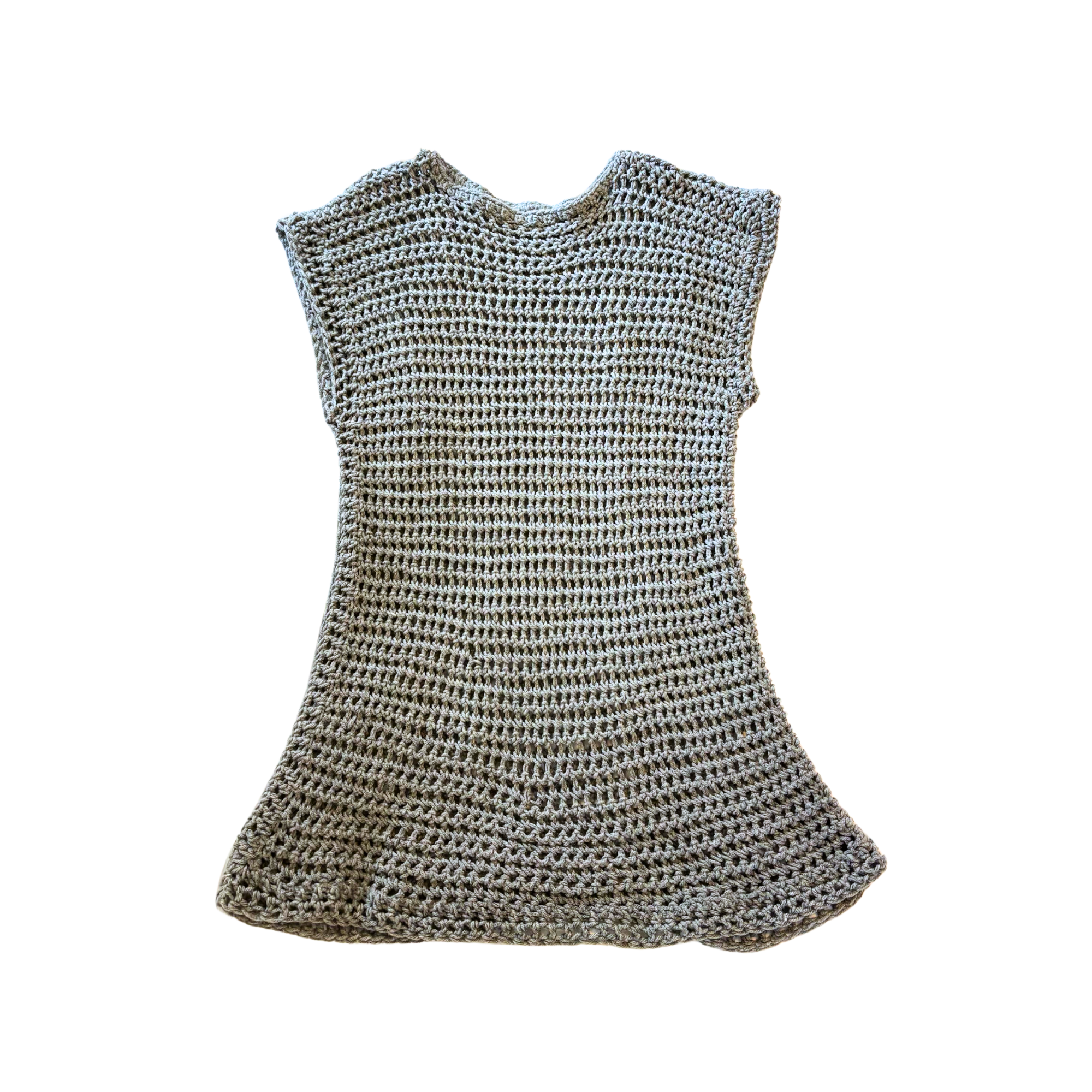 Faux Chainmail Grey Yarn Tunic Dress