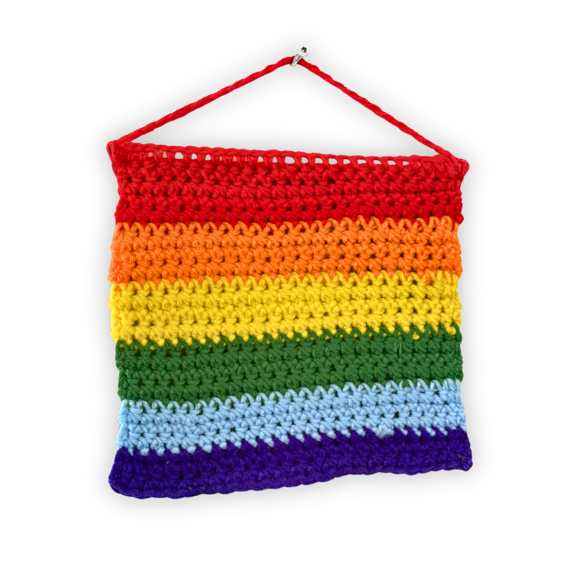 Rainbow Gay Pride Flag Mini Wall Hanging Tapestry with Fusible Interfacing Reinforced Back