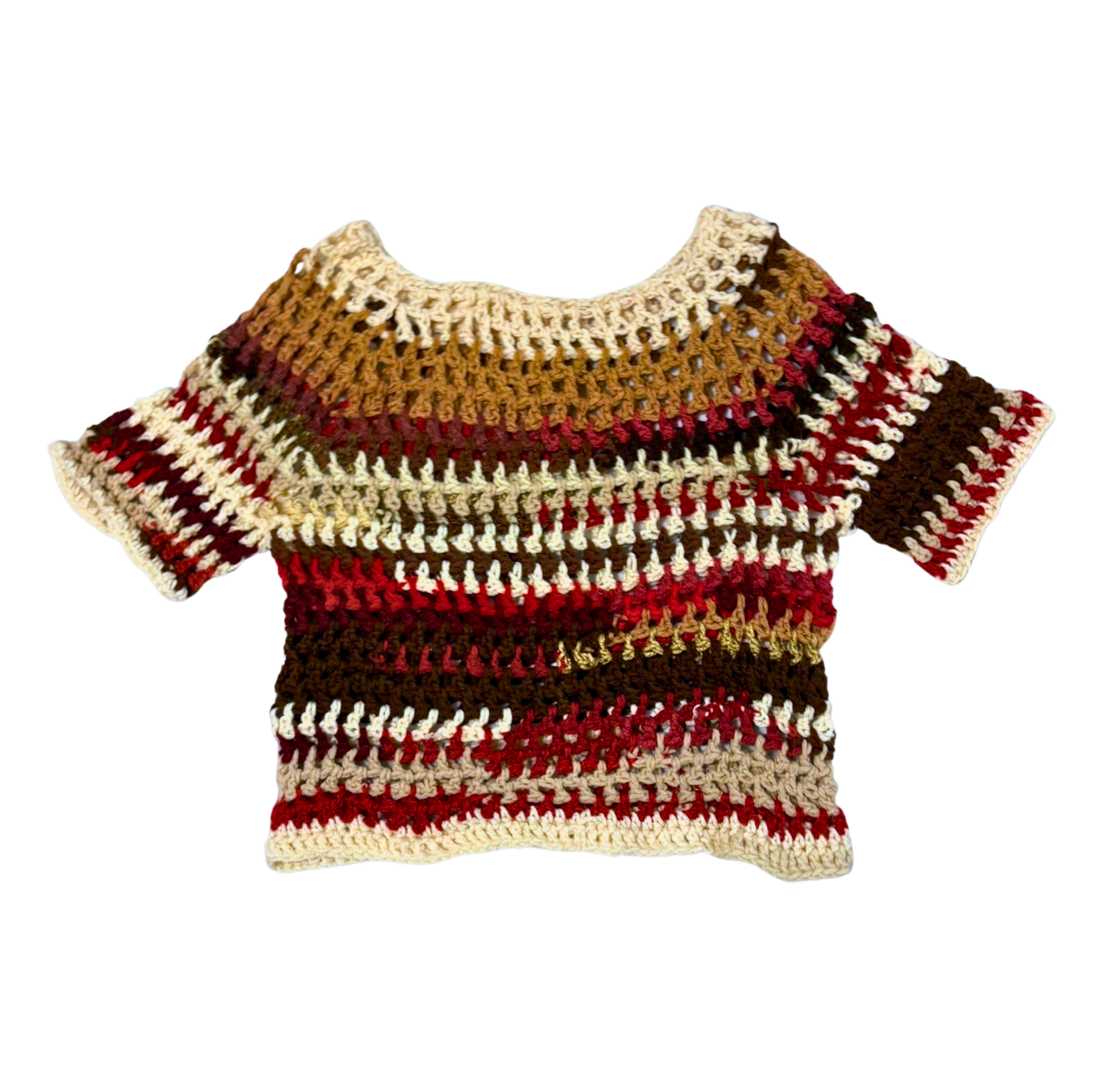 Earth Tone Cropped Tee Style Sweater