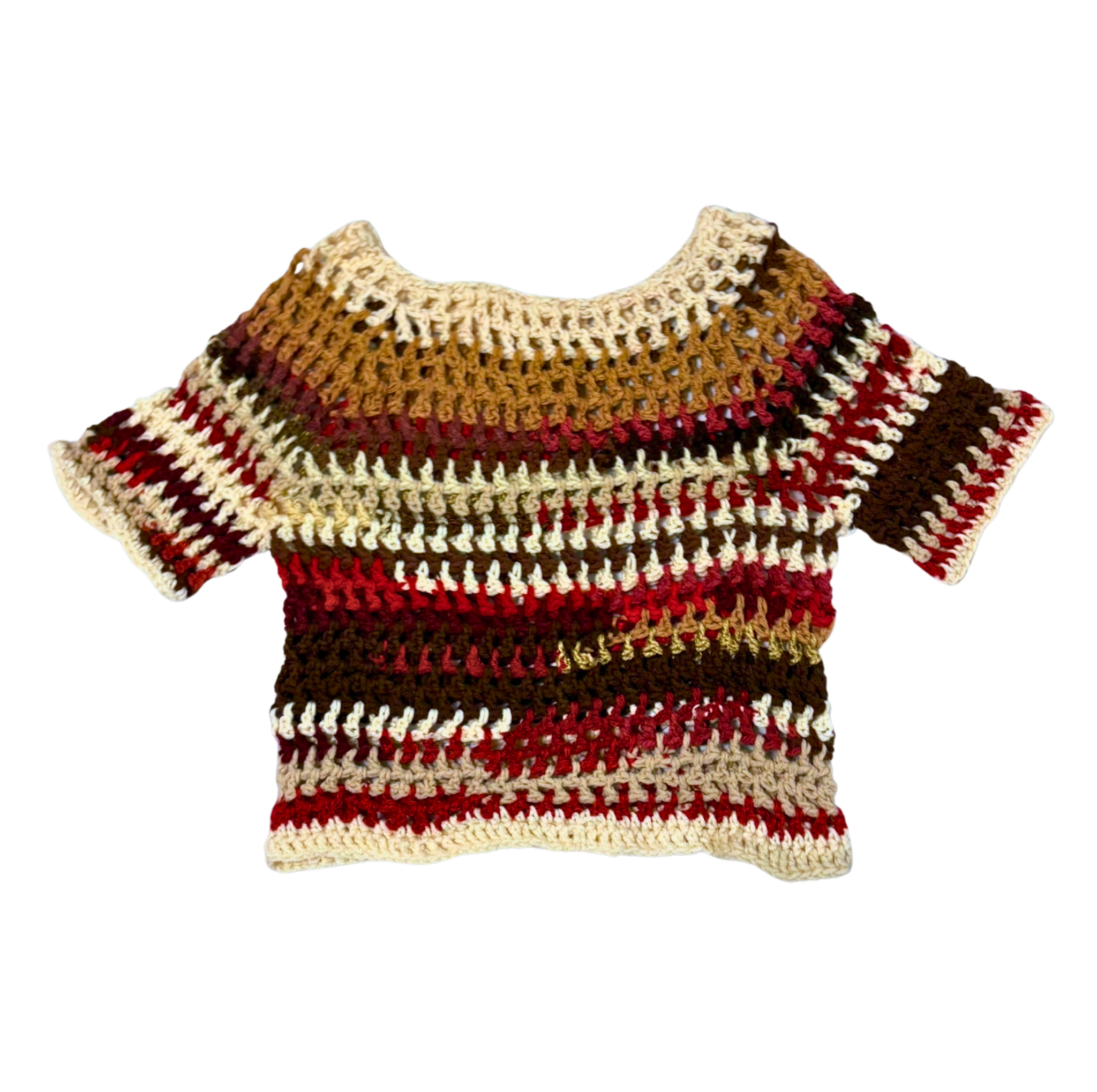 Earth Tone Cropped Tee Style Sweater