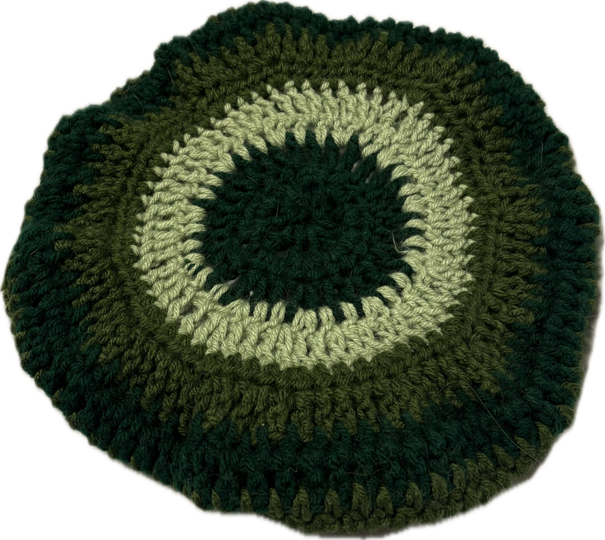 Green Stripes Beret