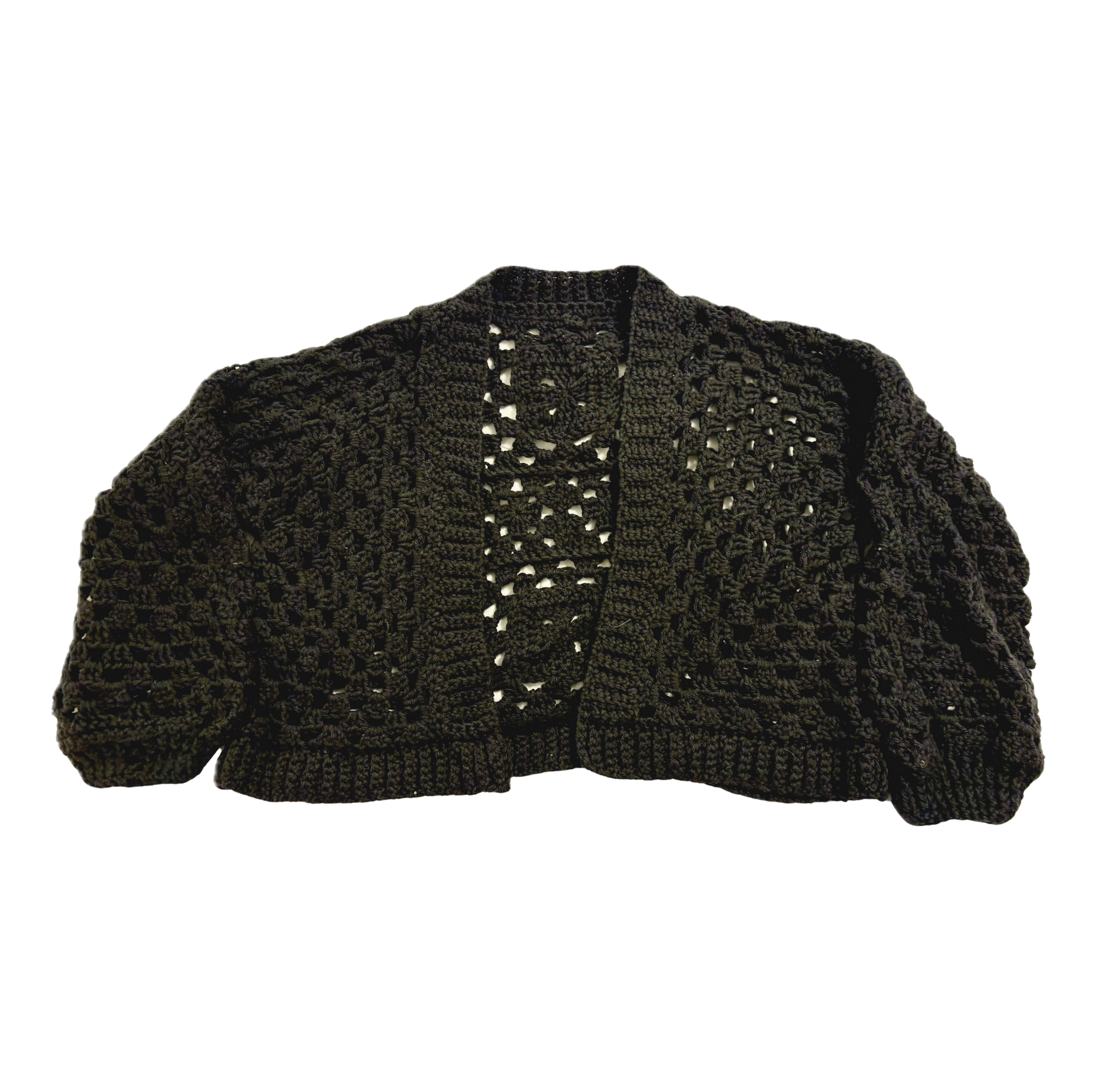 Granny Stitch Black Cardigan