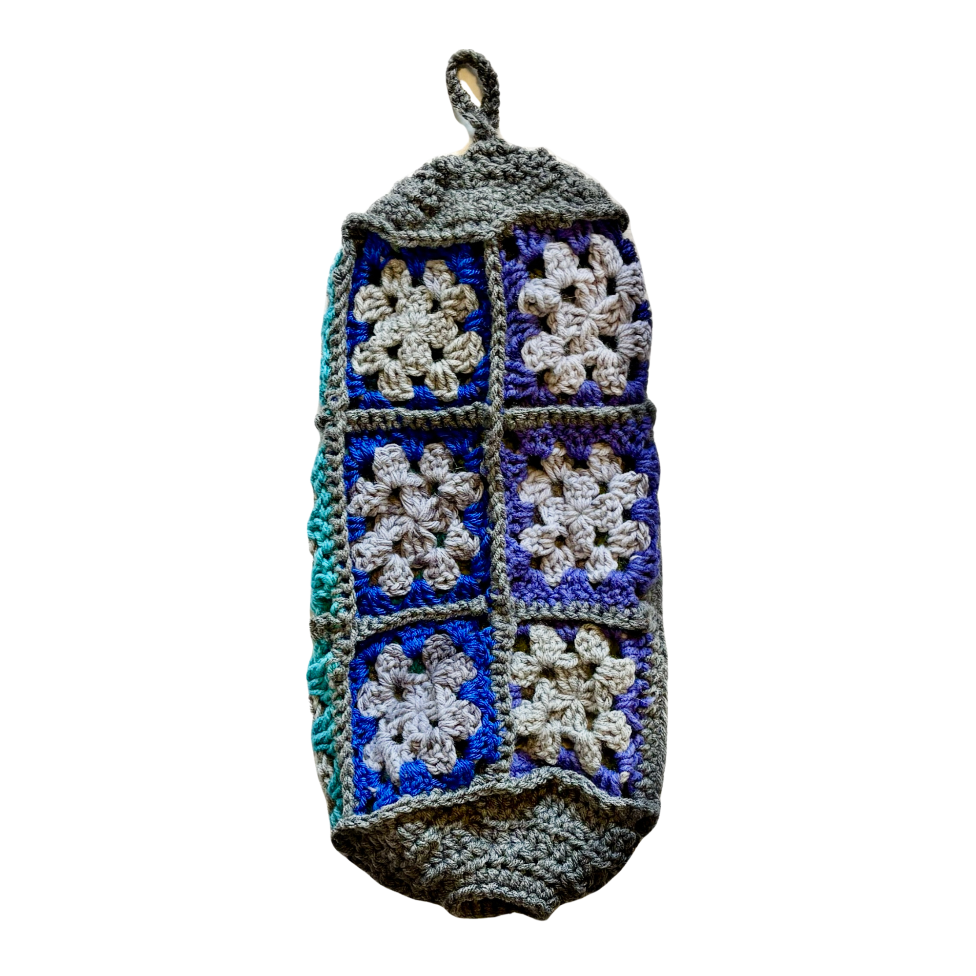 Granny Square Hanging Plastic Bag Holder